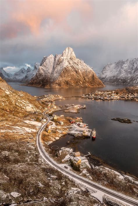 Sunrise At Lofoten Islands Norway By Stocksy Contributor Guille
