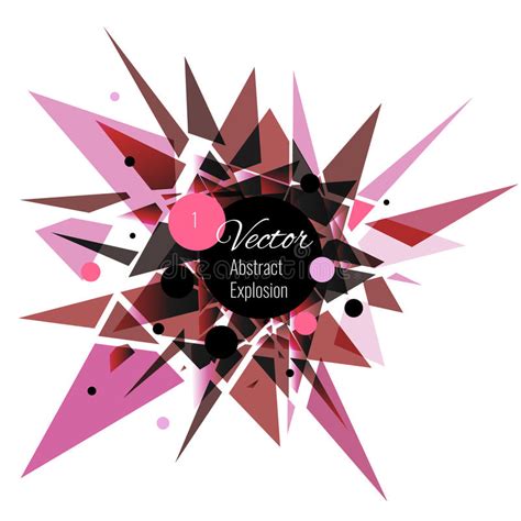 Particle Triangle Shatter Pink Explosion Stock Illustrations 100
