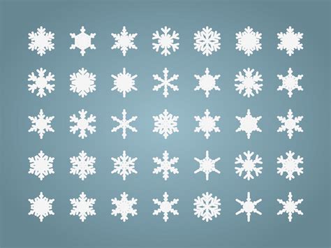 Snowflakes Isolated Set 608683 Vector Art At Vecteezy