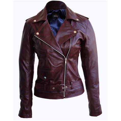 Leather Skin Women Gray Brando Genuine Leather Jacket Leather Skin Shop