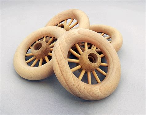 Spoked Wheel Wooden 3 X 58 With Axle Peg