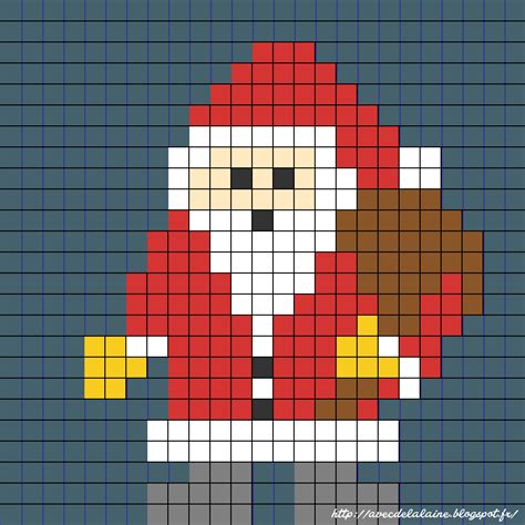 To make good pixel art you need to be able to make good drawings. c2c Noël © Isabelle Andréo | Pixel art noel, Point de croix noel, Tissage de papier
