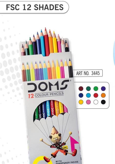 3445 Doms Full Size 12 Colour Pencils Naman Limited