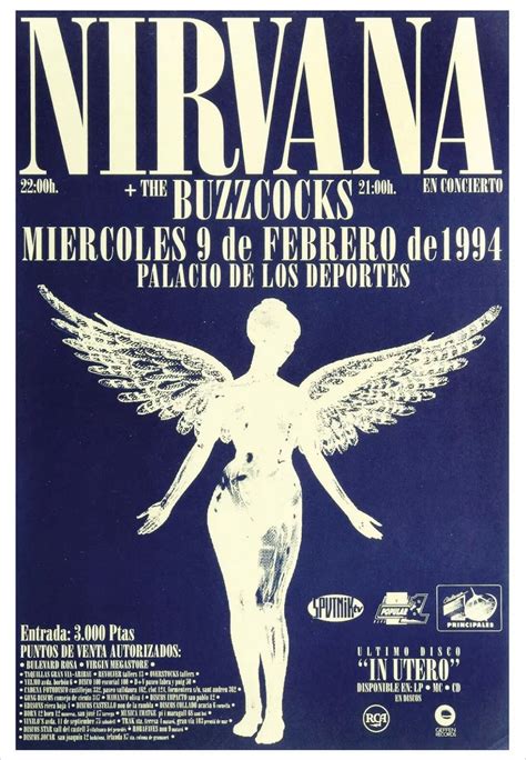 Vintage Nirvana Concert Poster Reprint Carteles De Banda Carteles De