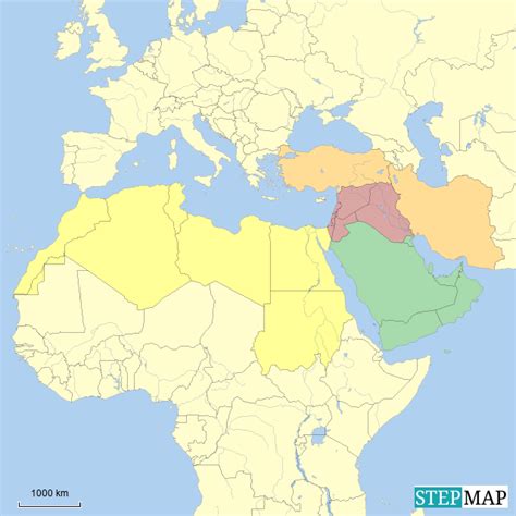 Stepmap North Africa And Southwest Asia Landkarte Für Germany