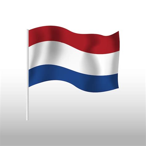 premium vector netherlands flag waving