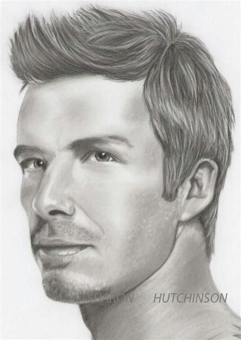 David Beckham Male Sketch Art Art Boards