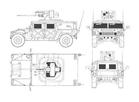 Am General Hmmwv Humvee Blueprint Download Free Blueprint For 3d Modeling