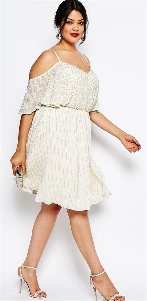 Plus size cold shoulder dress uk. Love! Plus Size Embellished Skater Dress with Cold ...