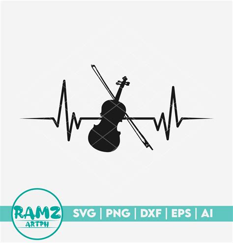 Violin Svg File Heartbeat Violin Svg Music Svg Violin Clipart