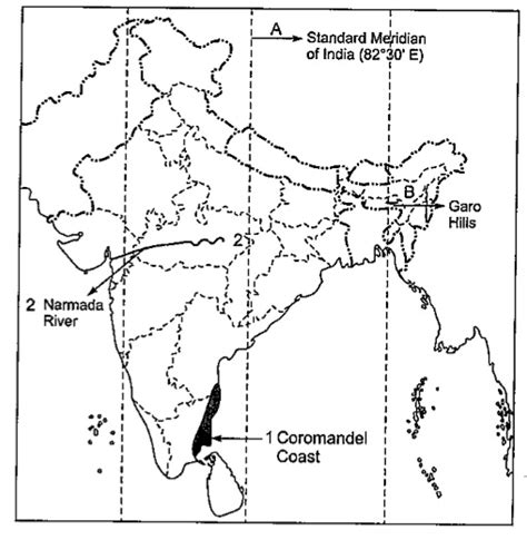 Locate And Label The Following On The Same Map Of India The Standard