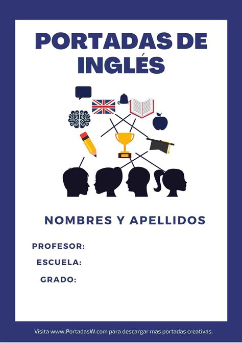 ᐅ Portada de Inglés para Trabajos Word Portadas Word