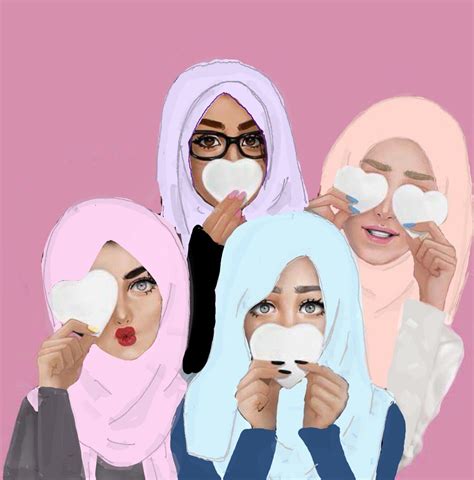 This Could Be Me And My Freinds In The Futrure☺ Bff Drawings Islamic Cartoon Hijab Cartoon