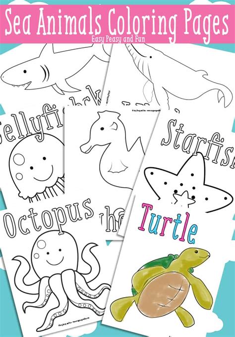 22 Sea Creatures Printables Free Coloring Pages