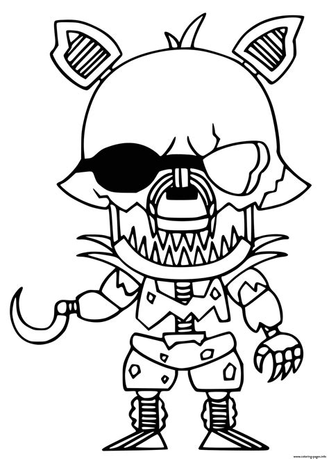 Five Nights At Freddy's Foxy Coloring Pages