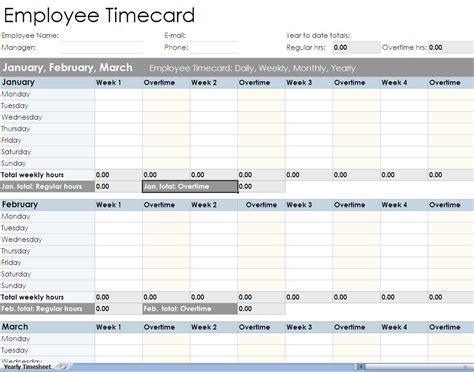 Monthly Timesheet Free Printable Weekly Timesheet Template Hq