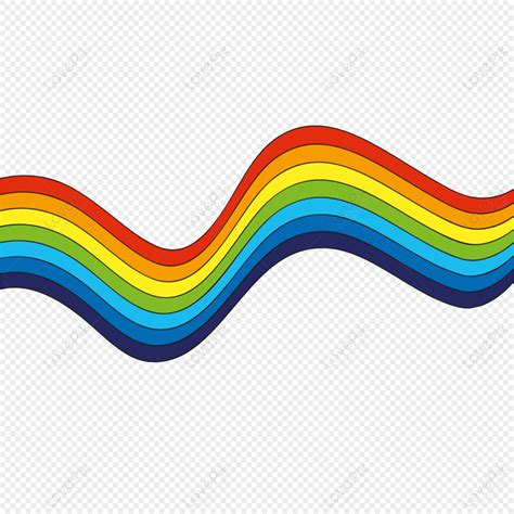 Abstract Dynamic Wave Line Colorful Rainbow Stick Figure Line Waves