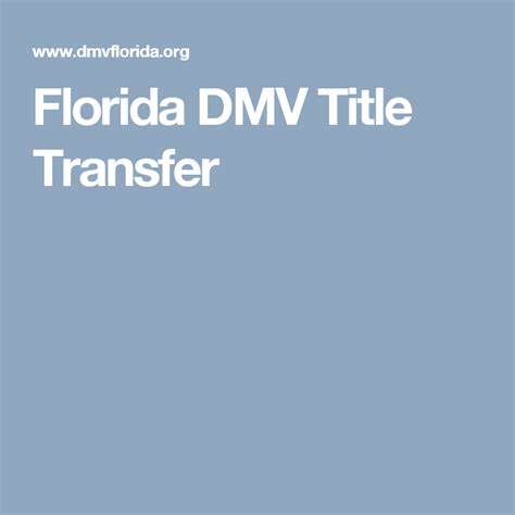 Florida Dmv Title Transfer Florida Dmv Florida Dmv