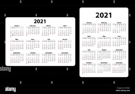 Calendario De Dos Bolsillos En 2021 Años Horizontal Y Vertical La