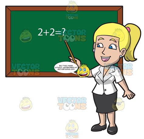A Charming Female Math Teacher Clipart Cartoons By Vectortoons