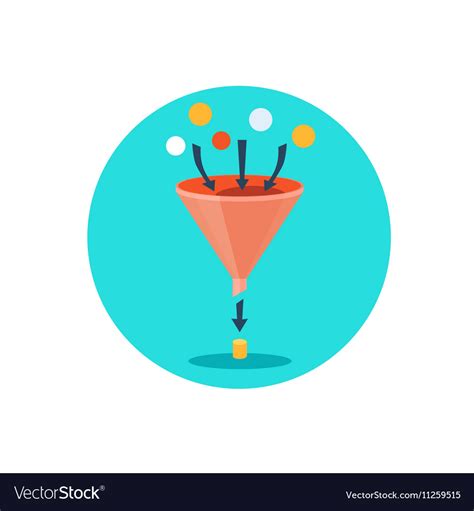 Icon Of Data Filter Royalty Free Vector Image Vectorstock