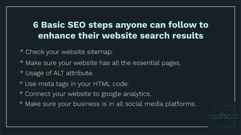 Basic Seo Steps Anyone Can Follow To Enhance Their Website Search Results Blogs