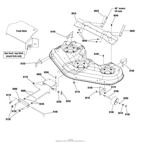 Murray 1696684 00 46 117cm Mower Deck 2016 Parts Diagram For 46