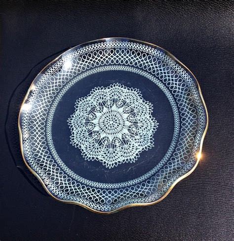 Vintage Chance Glass Fiestaware Plate Doily Plate Chance Etsy Uk