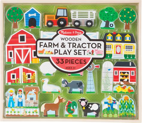 Wooden Farm And Tractor Play Set From Melissa And Doug School Crossing