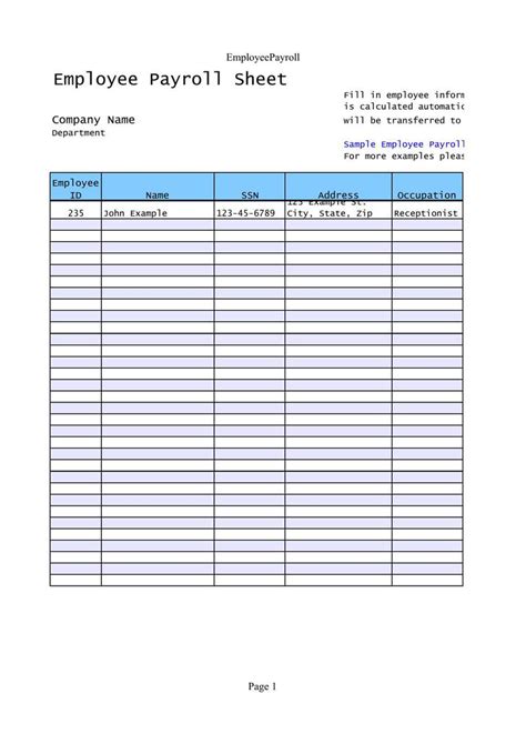 30 Payroll Templates Free Download