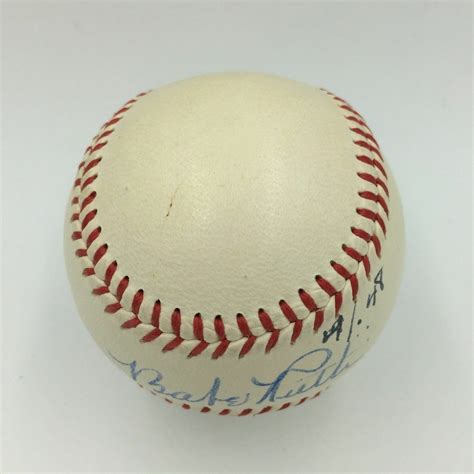 The Finest Babe Ruth Single Signed American League Baseball PSA DNA MINT EBay
