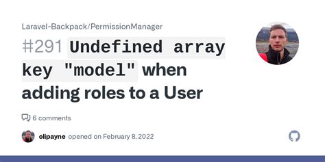 Undefined Array Key Model When Adding Roles To A User Issue