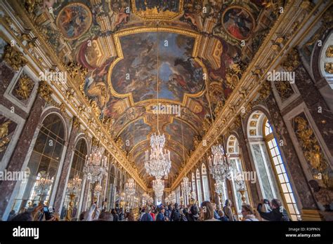 Hall Of Mirrors Palace Of Versailles France Stock Photo Alamy