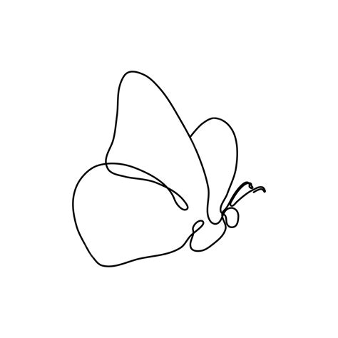 Butterfly Drawing With One Line Butterfly Drawing Butterfly Sketch