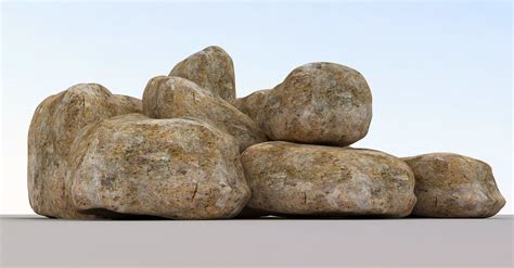 Stones Big Rocks 3d Asset Low Poly Cgtrader