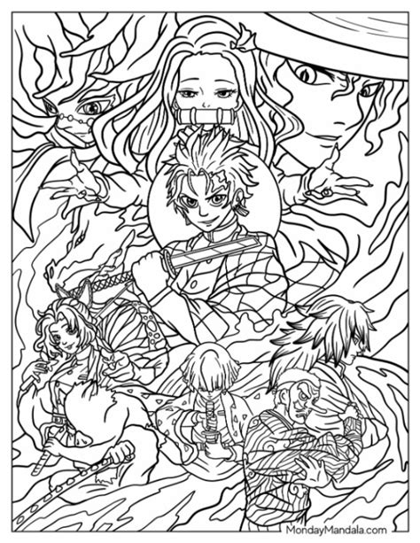 32 Demon Slayer Coloring Pages Free PDF Printables