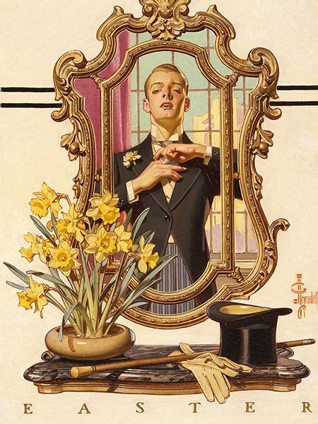 A Painting Of A Man In A Tuxedo With Daffodils