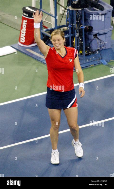 Kim Clijsters Of Belgium Against Caroline Wozniacki Of Denmark During