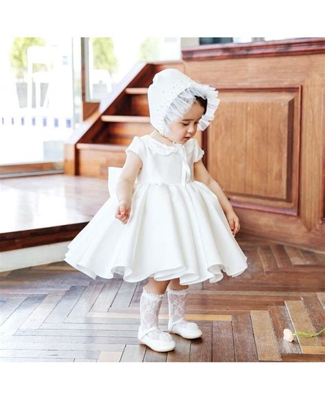 Vintage Baby Collar Princess Flower Girl Dress With Sleeves Couture