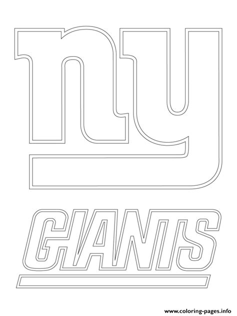 The team was founded by tim mara in new york in 1925 and soon managed to build up a giant fan base and capture huge national media attention. New York Giants Logo Football Sport Coloring Pages Printable