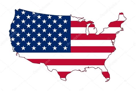 America Flag Map — Stock Photo © Speedfighter17 40731287
