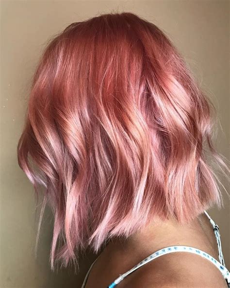 40 rose gold hair color ideas dark and light shades highlights and styles hair color rose gold