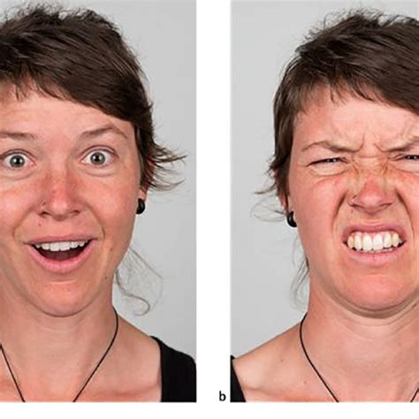 Examples Of The Positive A And Negative B Facial Expressions Made Download Scientific