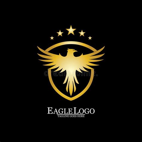 Golden Eagle Emblem A Heraldic Sign Stock Vector Illustration Of