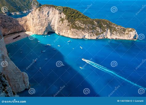 The Amazing Navagio Beach In Zante Greece With The Famous Wrecked