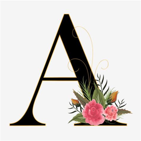 This set of flower bubble letters is my youngest daughter's favorite of all. Alphabet A With Flower Font Made Of Paint Floral And Leaf ...