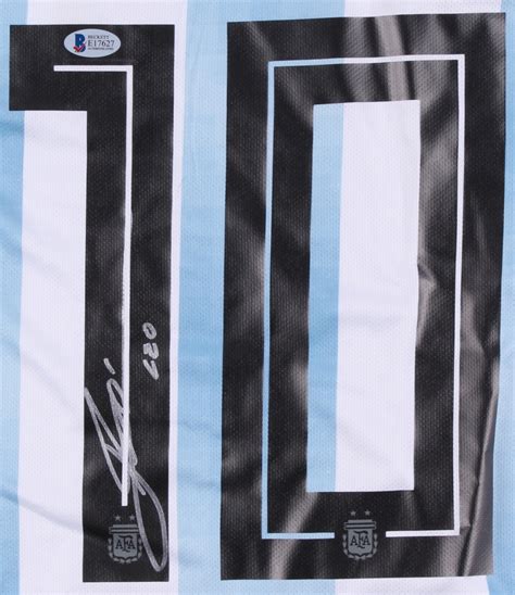 Lionel Messi Signed Adidas Team Argentina Jersey Inscribed Leo Beckett Coa Pristine Auction