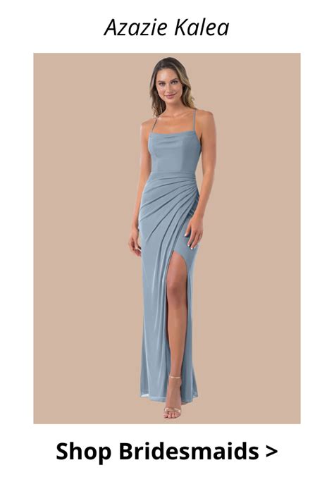 Azazie Kalea Bridesmaid Dress Dusty Blue Azazie Blog