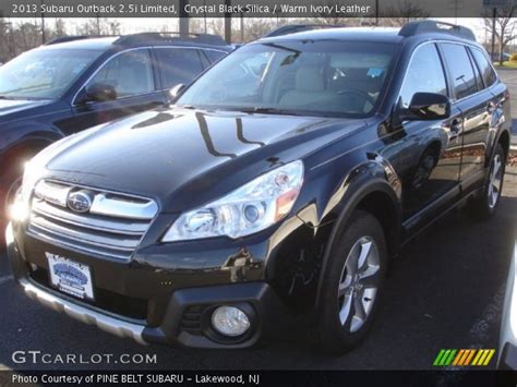 The roomy, versatile 2013 subaru outback cabin is stylishly functional. Crystal Black Silica - 2013 Subaru Outback 2.5i Limited ...
