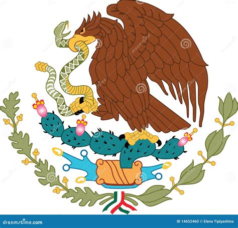 Emblema Nacional México Ilustração Do Vetor Ilustração De Rapina